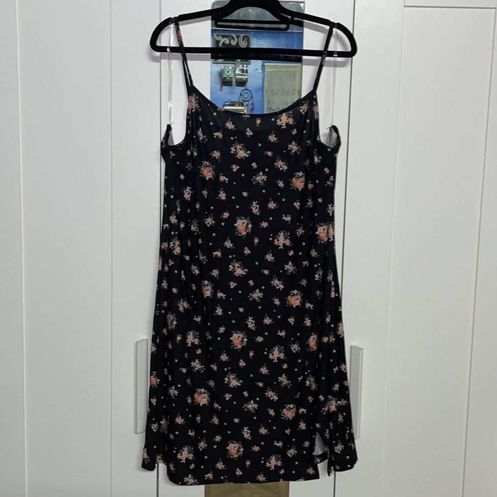NWOT Ultra Flirt Midi Dress W/ Cardigan - Black Floral - Size 2X - Picture 4 of 7